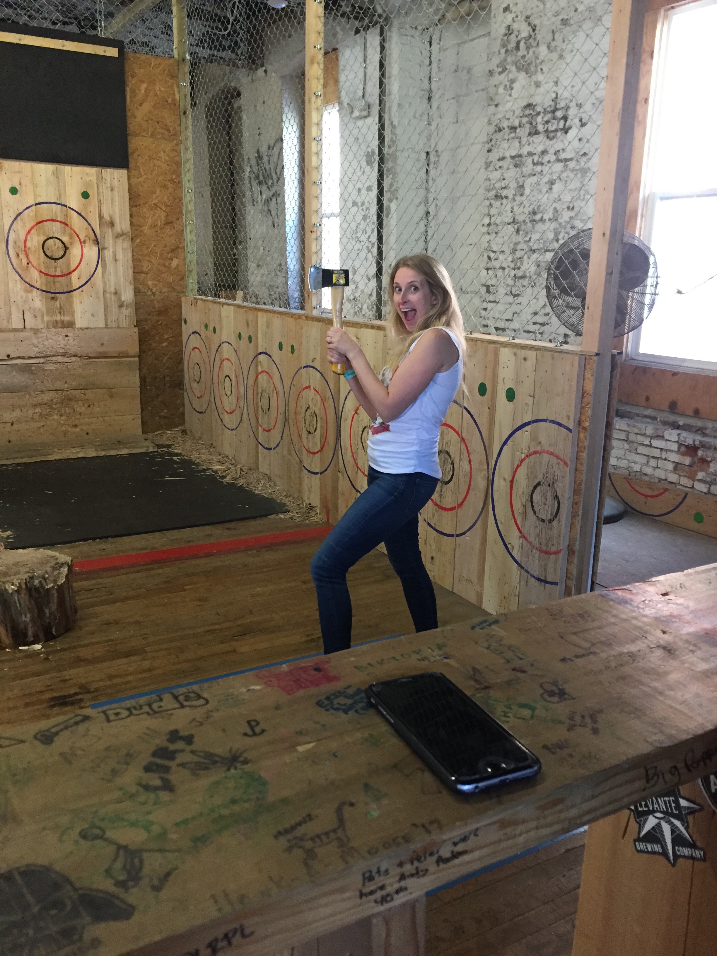 Getting ready to throw axes like a boss.