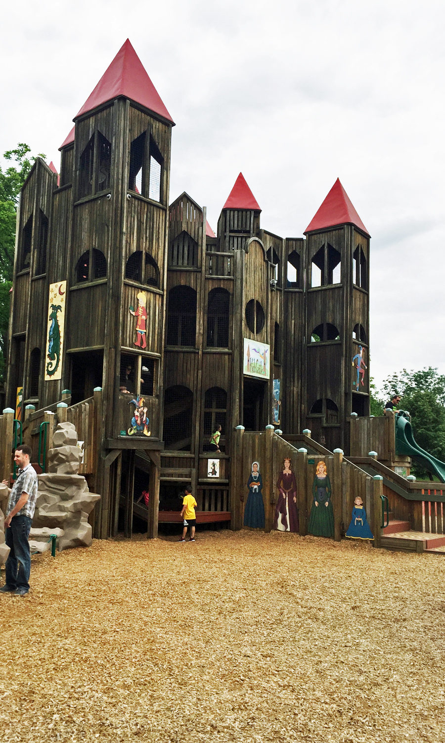 Exterior of the Castle at Kid's Castle Playground in Doylestown, PA
