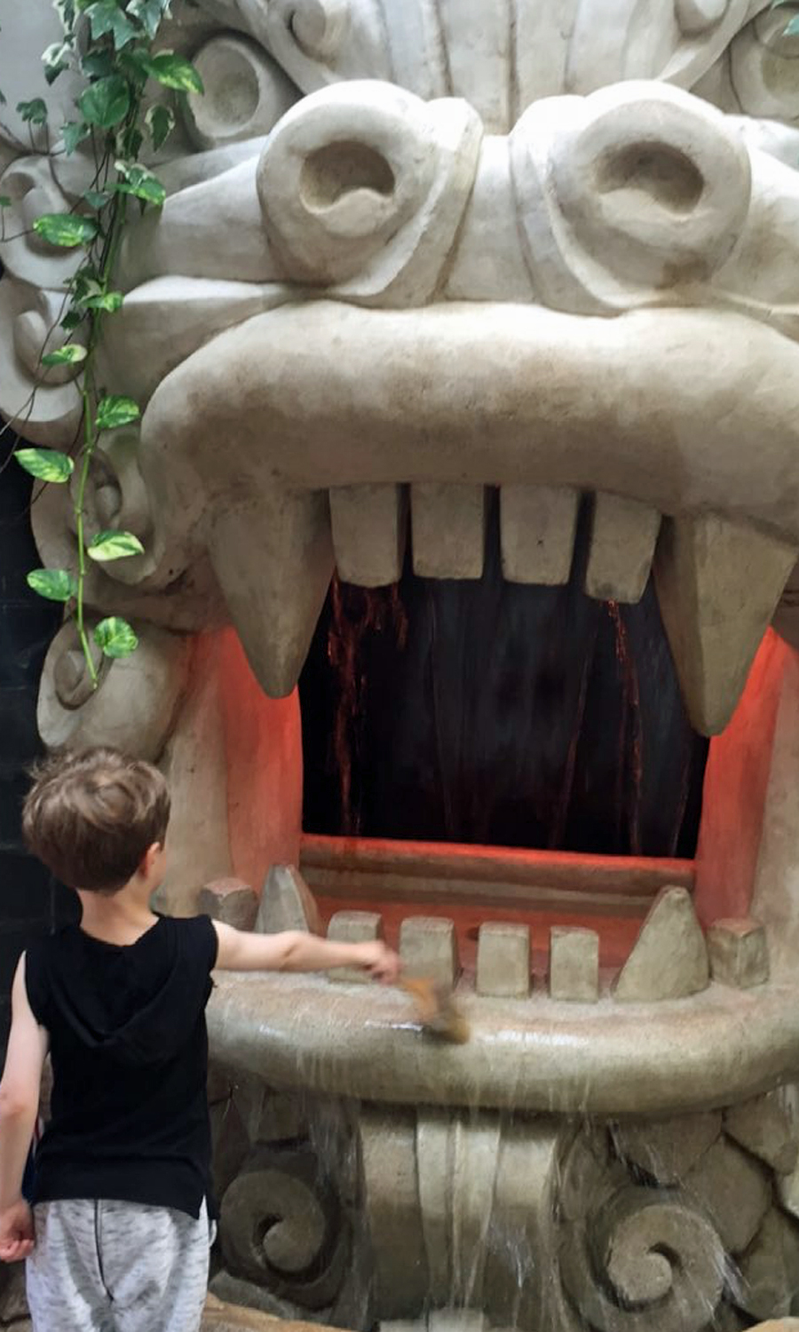 Kid's play zone at Longwood Gardens complete with interactive dragon painting!