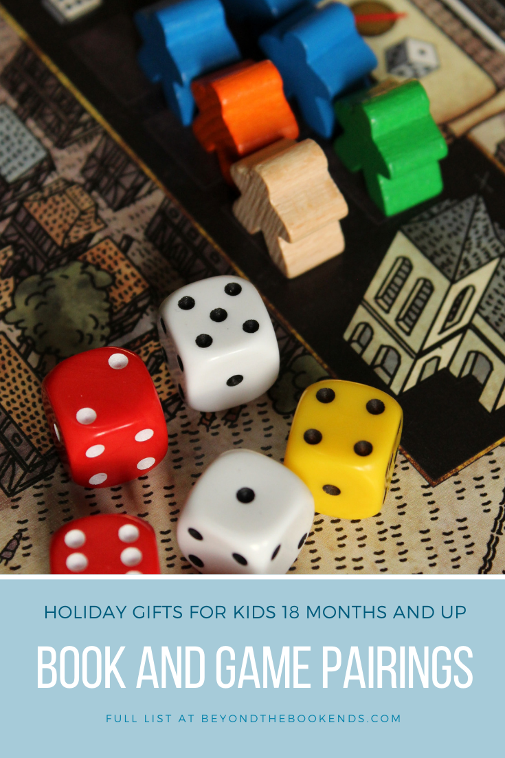 Need a holiday gift? GIve a fun AND educational present. Pair a book with a board game! These games are divided by age groups and all are paired with a book on a similar subject to round out the present. Perfect holiday gifts for Christmas 2019.
