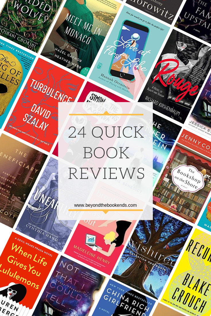 Quick Lit reviews from all kinds of genres including: Romance, HIstorical Fiction, Literary Fiction, Middle Grade, Sci-fi, Fantasy, and more!