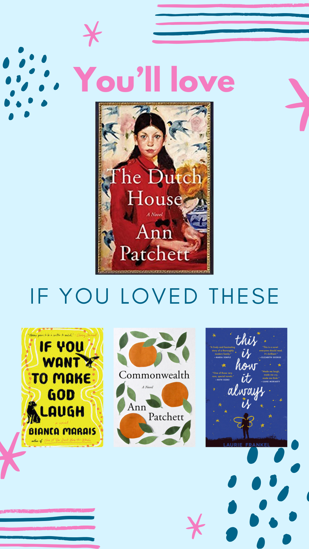 Looking for a great read? We've got 20 quick lit reviews to help you decide what to read next! We think you'll love The Dutch House by Ann Patchett if you loved any of these other stories.
