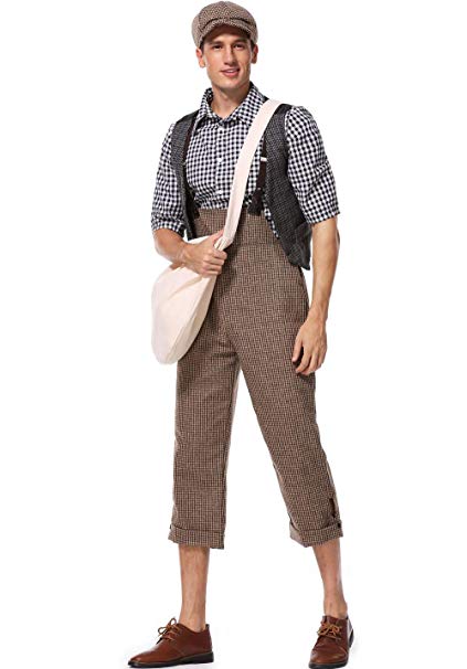 Literary costumes!! Newsboy costume for 1920s Great Gatsby party.