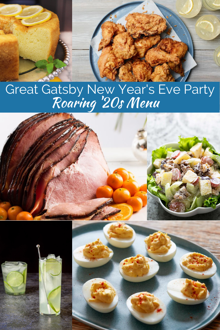The perfect menu for a Great Gatsby party featuring foods talked about in the book!