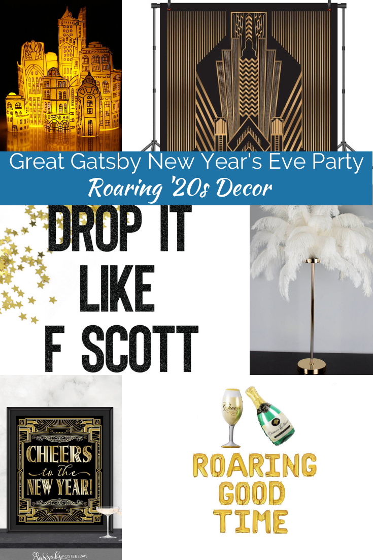 Looking for a 2020 New Year's Eve Party idea? Why not create a roaring 20's Gatsby-inspired NYE party?