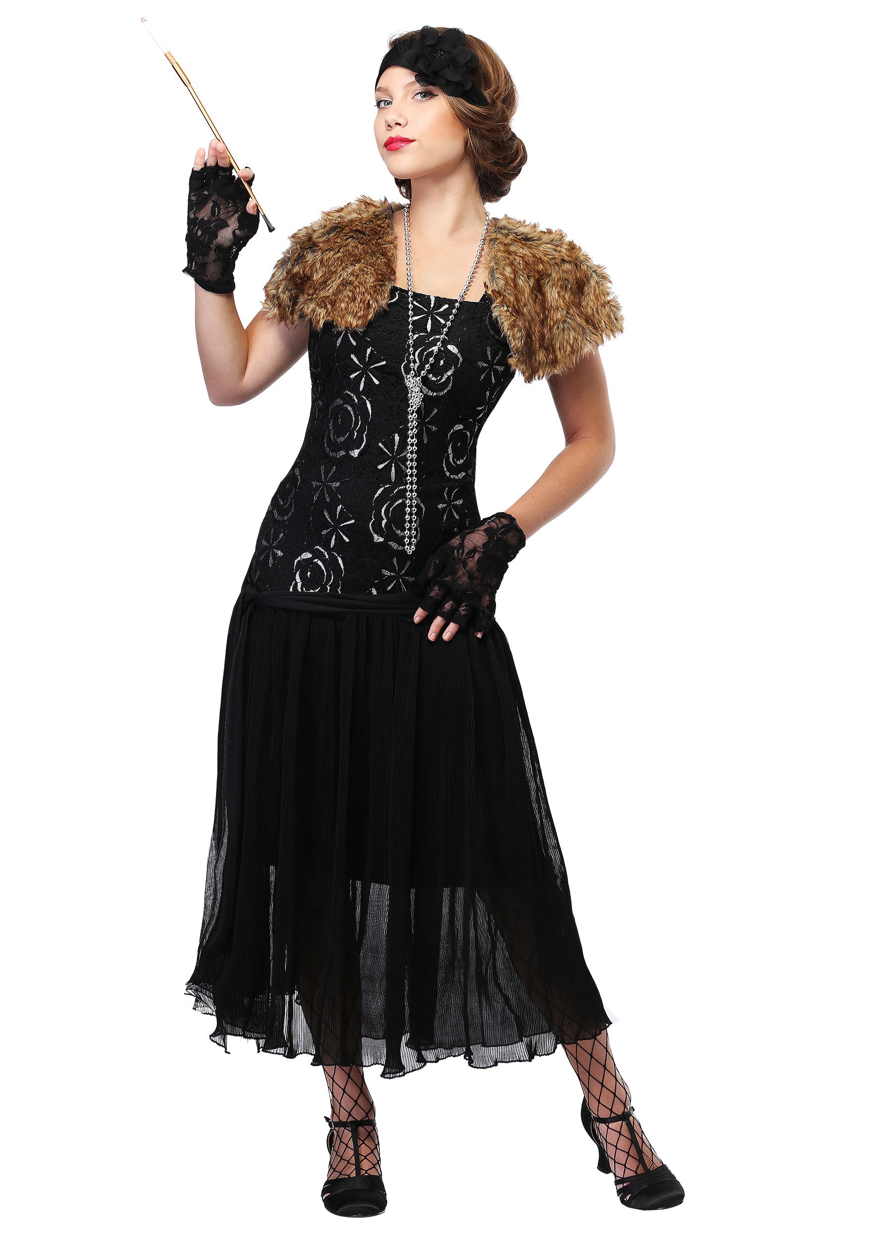 Charleston Flapper costume perfect for a 1920s Great Gatsby party.