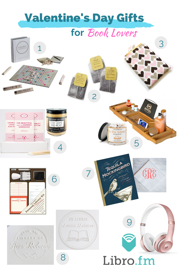 Perfect valentine's day gifts for book lovers. These non-book gifts for the literary obsessed. Book matches, bath salts, and board games all with a bookish twist.