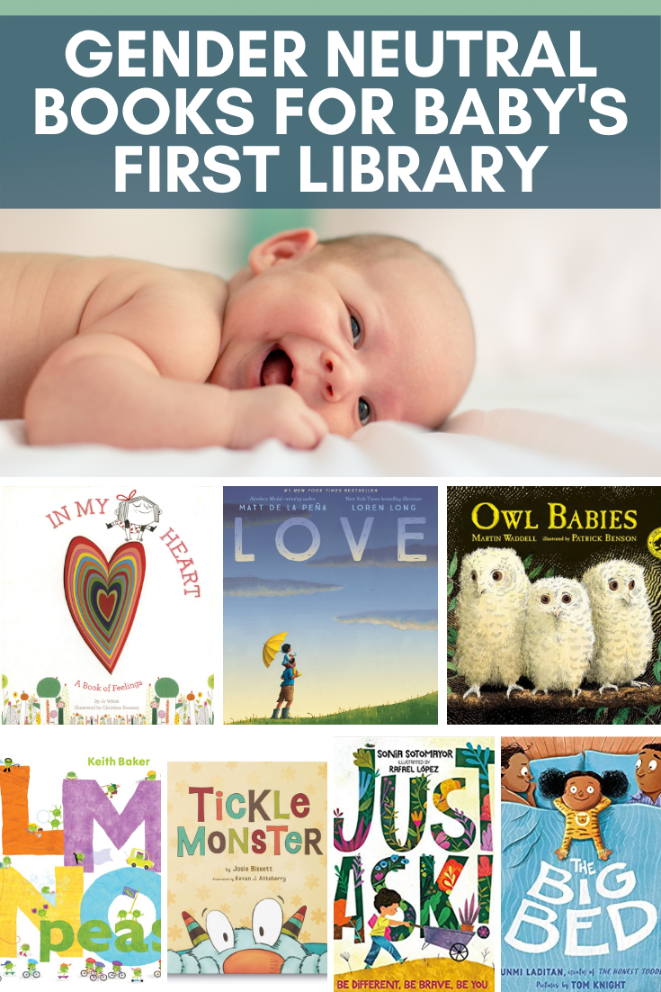 Looking for the perfect first book for baby? We've rounded up 7 gender neutral baby books for baby's first library. They make great gifts for any growing book collection.