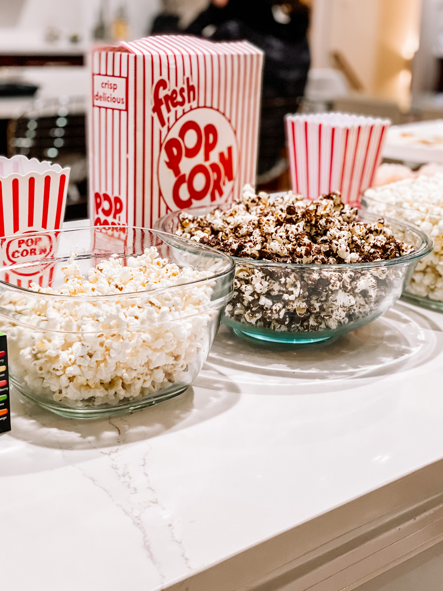Popcorn station for Oscar Party