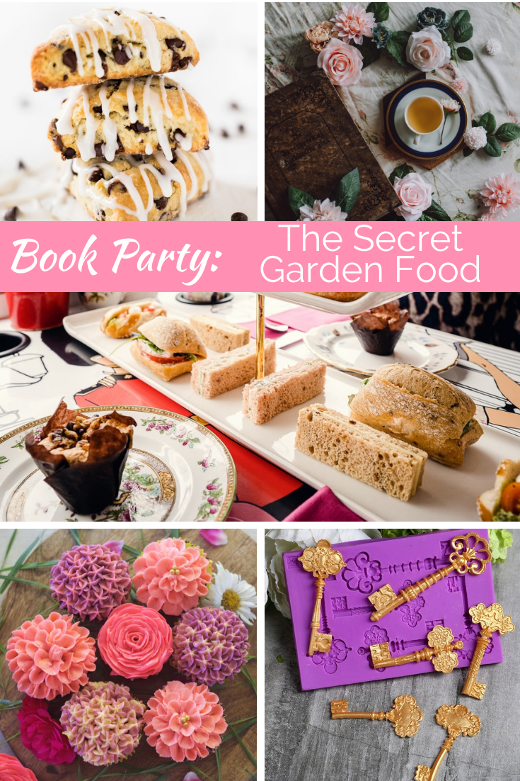 The yummiest food ideas for your secret garden party. Finger sandwiches, floral cupcakes, scones, and tea make for a proper english tea party. It's everything you need in one place. #secretgardenfood #secretgardenpartyideas #secretgardenpartymenu
