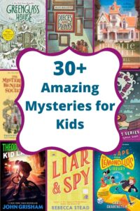 More than 30 books for your early reader and middle grade mystery lover. Need something to do while at home? These are the perfect addition to your kids’ library.