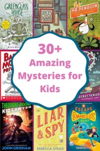 More than 30 books for your early reader and middle grade mystery lover. Need something to do while at home? These are the perfect addition to your kids’ library.