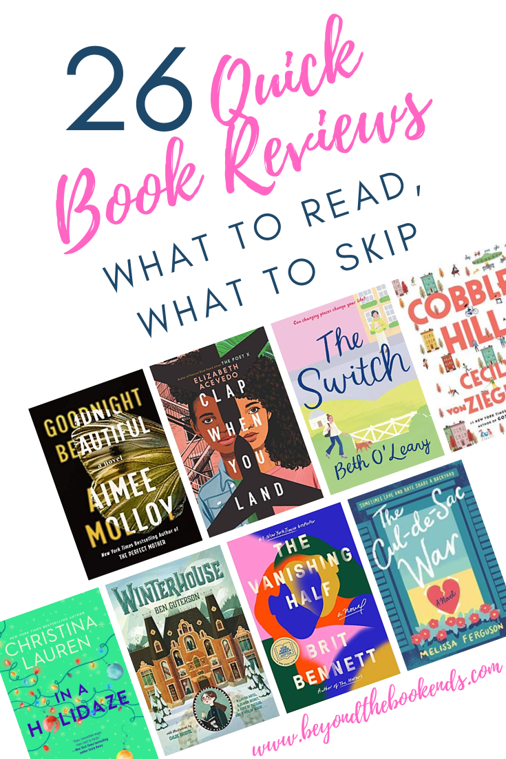 4 line reviews to help you decided what book to read next! Including reviews for some of the most popular books of the year!