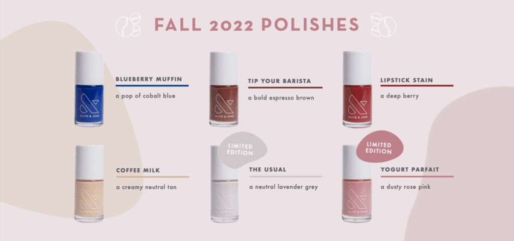 Fall 2022 Olive and June Mani Kit - Cafe O&J! 3 Fall 2022 Olive and June Nail Polish