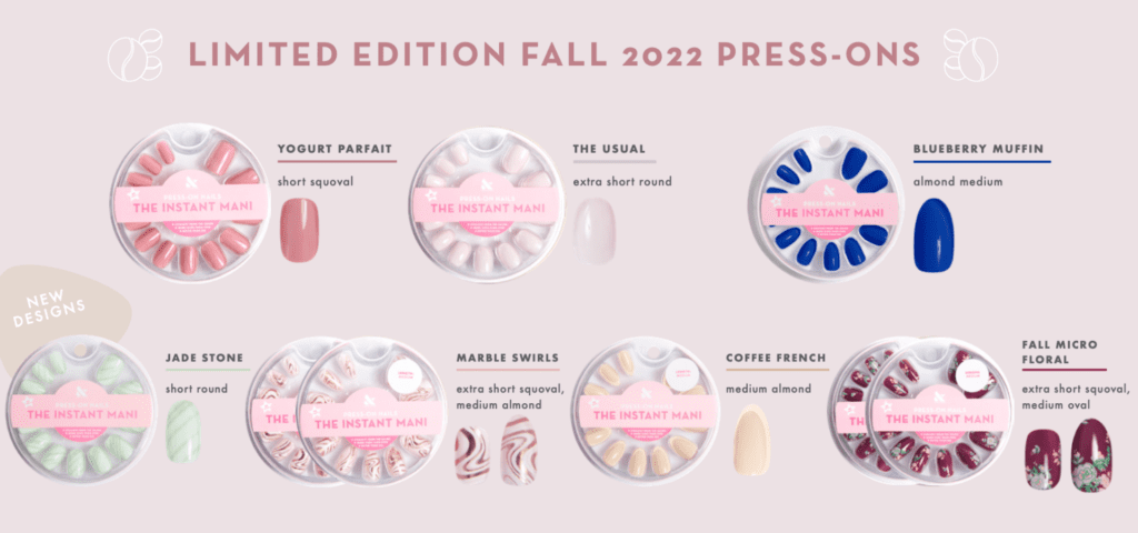 Fall 2022 Olive and June Press-Ons